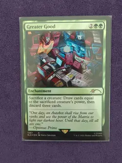 Greater Good Transformers SECRET LAIR MTG MAGIC THE GATHERING FOIL - Image 1