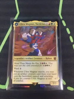MTG Magic The Gathering Ultra Magnus, Tactician Foil Transformers Commander - Image 1