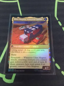 MTG Magic The Gathering Ultra Magnus, Tactician Foil Transformers Commander - Image 2