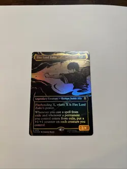 Mtg Fire Lord Zuko Borderless Foil Avatar The Last Airbender - Image 1