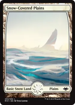Basic Lands 10 MTG Snow-Covered Plains, Light Play, English Modern Horizons - Image 1