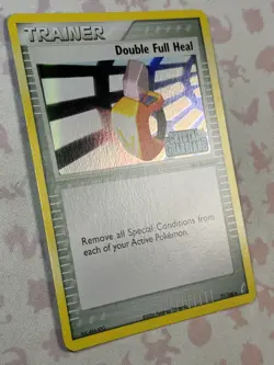 Pokemon Double Full Heal 77/100 Reverse Holo EX Crystal Guardians LP - Image 2