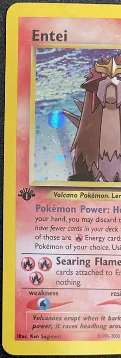 Entei 6/64 Holo Rare 1st Edition Neo Revelation Pokemon TCG - LP+ - Image 2