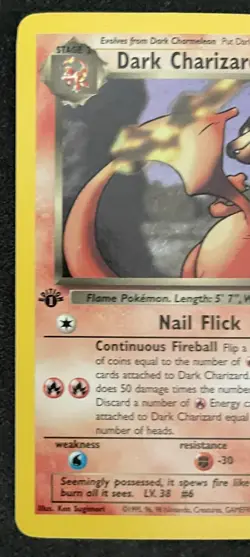 1st Edition Dark Charizard Team Rocket Holo 4/82 Pokemon TCG - LP - Image 2