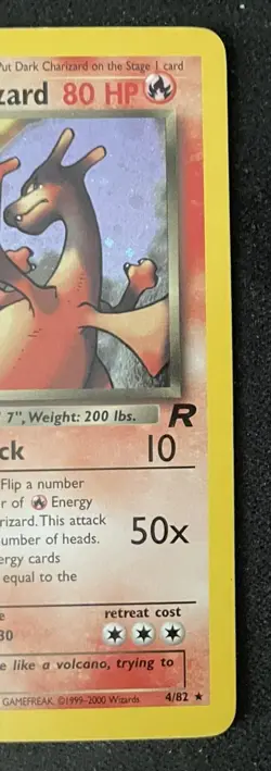 1st Edition Dark Charizard Team Rocket Holo 4/82 Pokemon TCG - LP - Image 3