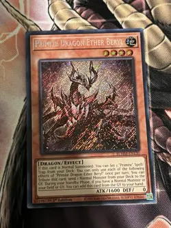 Yugioh! Primite Dragon Ether Beryl Secret Rare BLMM-EN130 1st Ed NM - Image 1