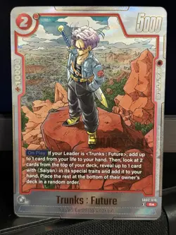Trunks : Future SB02-010 Alternate Art Manga Booster 02 Dragon Ball Card English - Image 1