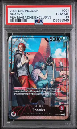 One Piece Shanks Magazine Exclusive OP09-001 Graded Card PSA 10 - Image 1