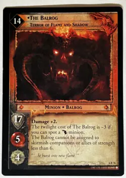 Lord of the Rings LOTR TCG Ents of Fangorn Card - 6R76 The Balrog NM/M - Image 1
