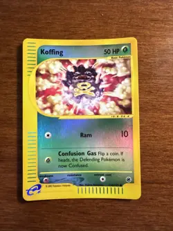 Pokemon Koffing Reverse Holo Card 114/165 Expedition Base Set - Image 1