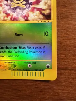 Pokemon Koffing Reverse Holo Card 114/165 Expedition Base Set - Image 4