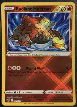 Radiant Heatran 027/189 - Radiant Rare SWSH Astral Radiance Pokemon TCG- NM Card - Image 1