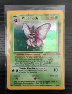 Pokemon TCG Venomoth Holo Unlimited Rare Card 13/64 Jungle Base Set - Image 2