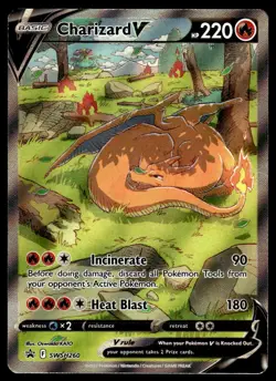 Pokemon TCG SWSH: Sword & Shield Promo Cards #SWSH260 Charizard V LP - Image 1
