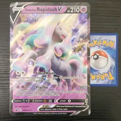 Jumbo Galarian Rapidash V SWSH111 NM 2021 Pokemon Battle Sty Collection Box Card - Image 1