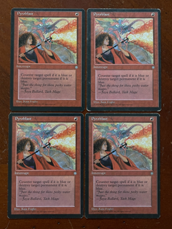4 x Pyroblast MTG Cards Ice Age Playset MP Common Pauper - Image 1