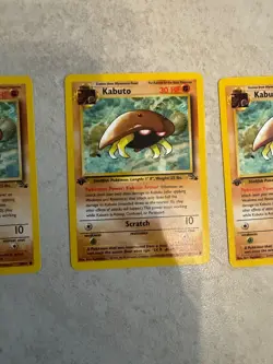 Pokemon TCG Kabuto Fossil 1st Edition Common Card 50/62 NM Condition - Image 3