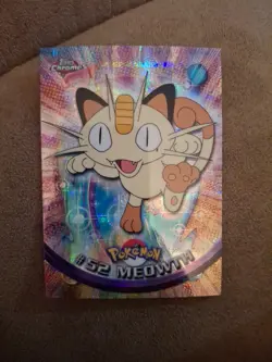 Pokemon Topps Chrome Meowth Tekno Holo Card 52 Series 1 - Image 1