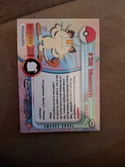Pokemon Topps Chrome Meowth Tekno Holo Card 52 Series 1 - Image 2