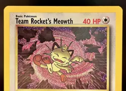 LP Team Rocket's Meowth Pokemon Card | Black Star Promo | WoTC Promos 18/53 - Image 3