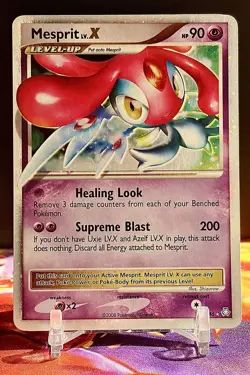 NM- Mesprit LV.X Pokemon Card | Ultra Rare Holo | D&P Legends Awakened 143/146 - Image 1