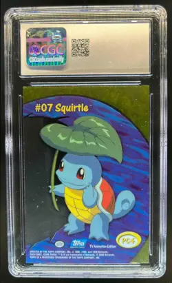 2000 Topps Pokemon Series 2 Squirtle Clear Card #07 PC4 CGC 9 - Image 2
