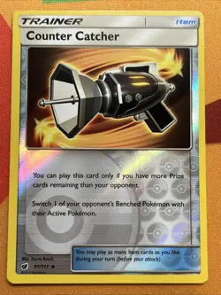 Pokemon Card - Counter Catcher - Reverse Holo (91/111) SM Crimson Invasion NM - Image 1