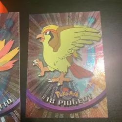 Pokemon Topps TV Animation #16,17,18 Pidgey, Pidgeotto, Pidgeot Holo Foil Card - Image 3