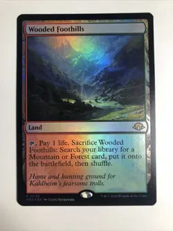 Wooded Foothills - Modern Horizons 3 Rare Foil NM (Pack Fresh) MTG TCG - Image 1