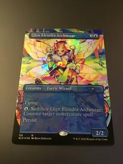 MTG Secret Lair #115 Glen Elendra Archmage borderless foil NM - Image 1
