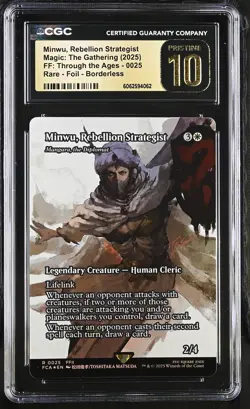 MANGARA, THE DIPLOMAT Final Fantasy Minwu Foil CGC Pristine 10 MTG - Image 1