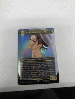MTG Yuna, Grand Summoner NM EN Borderless Foil PROMO 0001 FINAL FANTASY EDH - Image 1