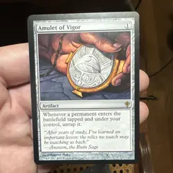 MTG Magic the Gathering: Worldwake: Amulet of Vigor #121 Rare - LP - Image 1