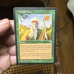 MTG Worldly Tutor Mirage NM Magic the Gathering - Image 1
