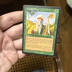 MTG Worldly Tutor Mirage NM Magic the Gathering - Image 4