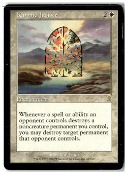 MTG Karmic Justice - Odyssey Heavily Played English - Image 1