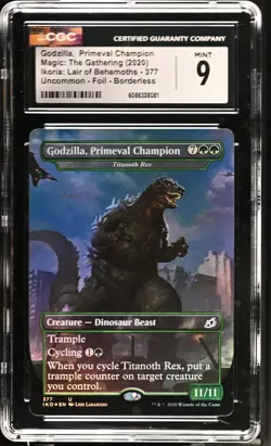TITANOTH REX Ikoria Foil Godzilla Primeval Champion CGC 9 MTG - Image 1
