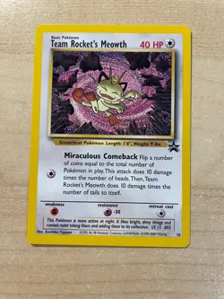 Team Rocket's Meowth 18/53 Wotc Promo Regular (Near Mint or Better) Pokemon - Image 1
