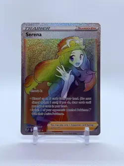 Pokemon TCG Serena Secret Rare Full Art Silver Tempest Holo Card 207/195 Rainbow - Image 1