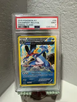 2015 Pokemon XY Primal Clash Swampert Reverse Foil #36 PSA 9 Mint - Image 1
