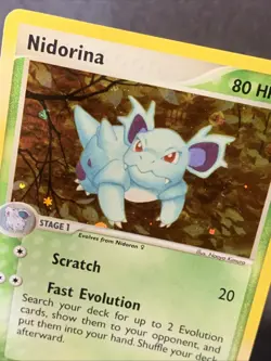 Pokemon TCG Nidorina #40/112 Holo Uncommon Fire Red & Leaf Green Set 2004 VTG LP - Image 2