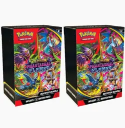 Phantasmal Flames Booster Bundle Pokemon TCG Sealed Box IN HAND - Lot of 2 - NEW - Image 1