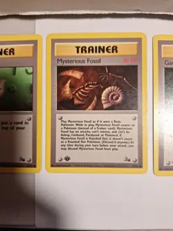 Pokemon Fossil 1st Edition Trainer Lot of 3 (Recycle-Mysterious Fossil-Gambler) - Image 3