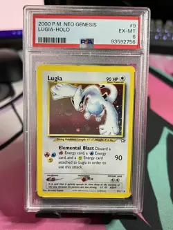 2000 POKEMON NEO GENESIS #9 LUGIA-HOLO PSA 6 - Image 1