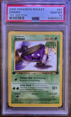 2000 Pokemon Rocket Grimer 1st Edition #57 PSA 10 - Image 1