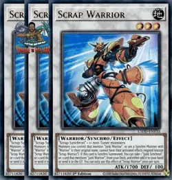Yugioh! 3x Scrap Warrior L5DD-ENY33 Ultra Rare 1st Ed NM - Image 1