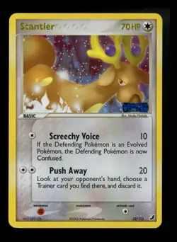 Stantler 32/115 EX Unseen Forces 2005 Reverse Holo Rare Pokemon Card TCG - Image 1