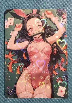 Beautiful Waifu Card - Bunny Nezuko - Goddess ACG Custom DIY Fan Art Card - Image 1