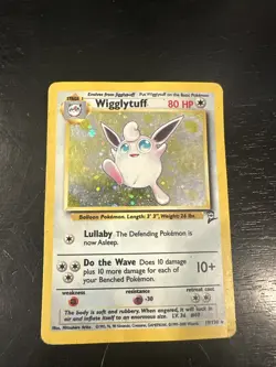 Wigglytuff 019/130 Base Set 2 Holo Rare Heavily Played/Damaged Pokemon Card 🔥 - Image 1