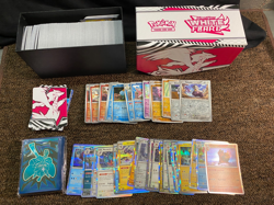 Pokemon Card Lot + White Flare Elite Trainer Box, 500+ Cards & Extras - Image 1